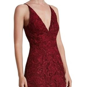 Ava Lace Minidress In Berry